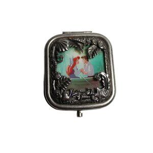Disney Little Mermaid Kiss The Girl Compact Mirror Rare